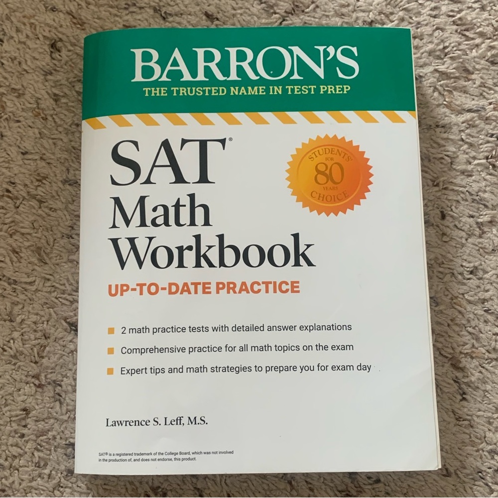Barron’s SAT Math prep book